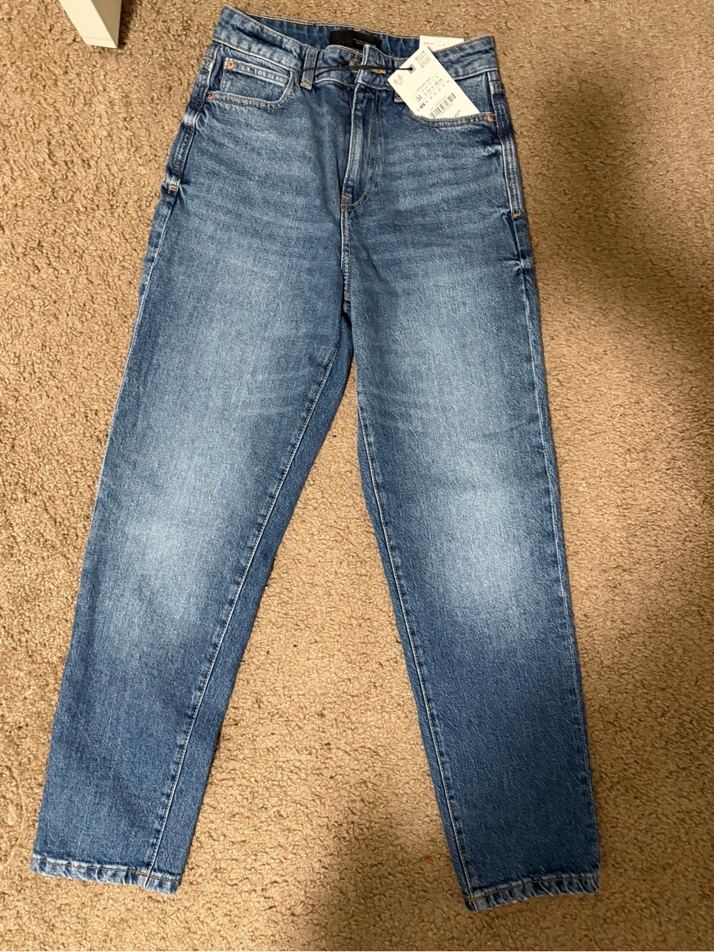 Zara Women's High-Rise Light Blue Straight Jeans